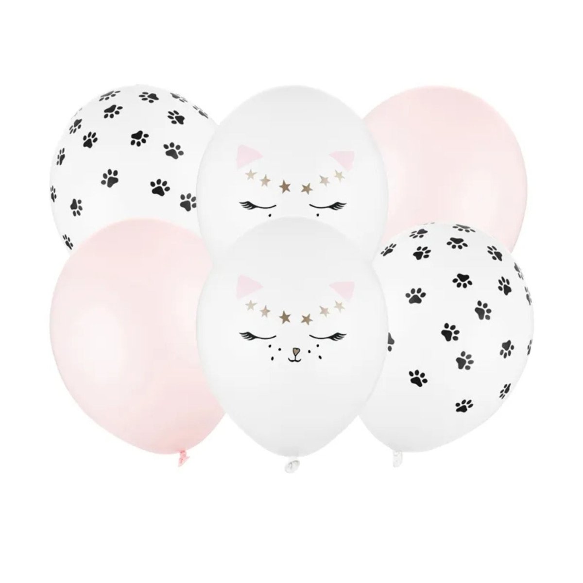 Bouquet Globos Gatos Rosa – Globo Principal + 6 Globos Biodegradables – 2 Diseños - NAROSA SWEET PARTY