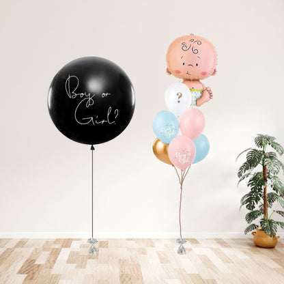 Bouquet Revelación de Género Sorpresa con Helio – Confeti - NAROSA SWEET PARTY