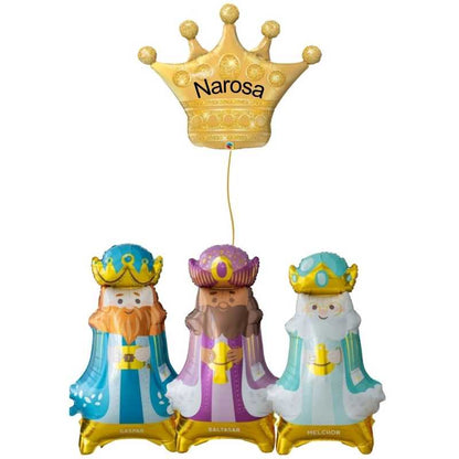 Bouquet Reyes Magos + Corona 104 cm Personalizada. - NAROSA SWEET PARTY