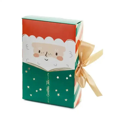 Caja de Regalo Papá Noel con Lazo Dorado 6 x 22,5 x 15 cm - NAROSA SWEET PARTY