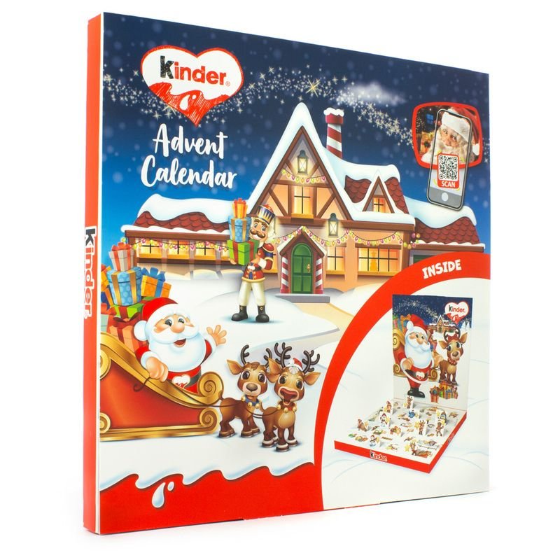 Calendario de Adviento Caja Cuadrada Papá Noel y Reno - NAROSA SWEET PARTY