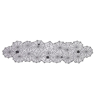 Camino de mesa Halloween telaraña negro, 45 x 183 cm - NAROSA SWEET PARTY