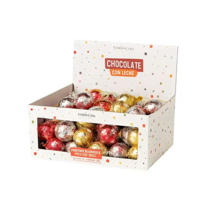 Chocolate Bolas de Navidad con Hilo – Por Unidad - Narosa Sweet Party Barcelona