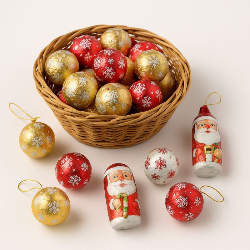 Chocolate Bolas de Navidad con Hilo – Por Unidad - NAROSA SWEET PARTY