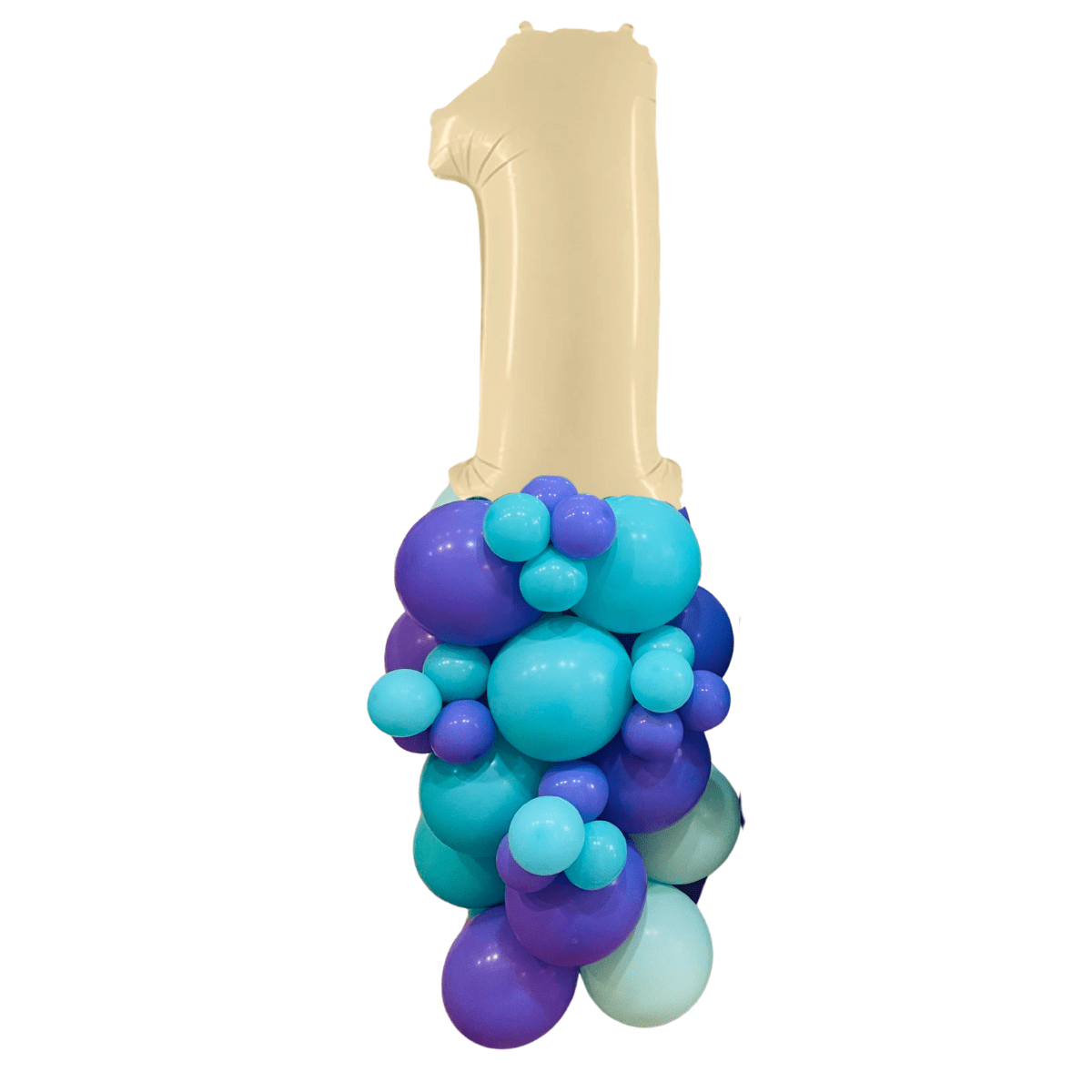 Columna de Globos con Número color Crema – 1,5 m Altura - NAROSA SWEET PARTY