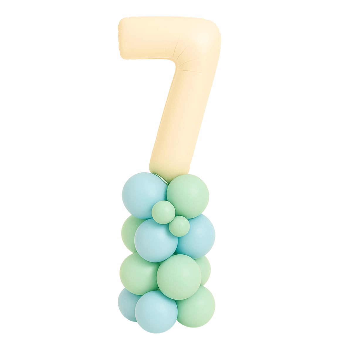 Columna de Globos con Número color Crema – 1,5 m Altura - NAROSA SWEET PARTY