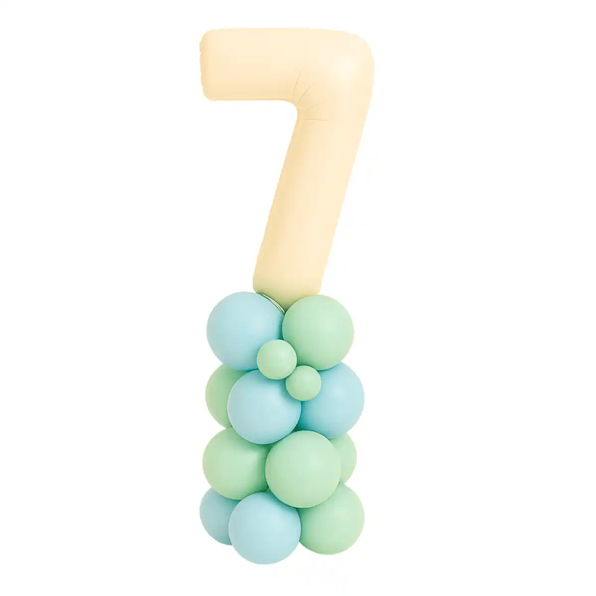 Mini Columna de Globos con Número color Crema - Narosa Sweet Party Barcelona