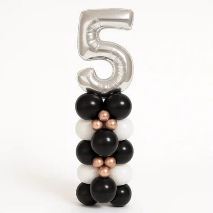 Mini Columna Número Metalizada (1,5 m) – Globos Sin Helio - Narosa Sweet Party Barcelona