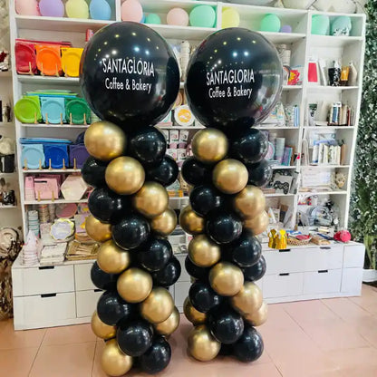 Columna de globos dúo crome personalizada (180–200 cm) - Narosa Sweet Party Barcelona