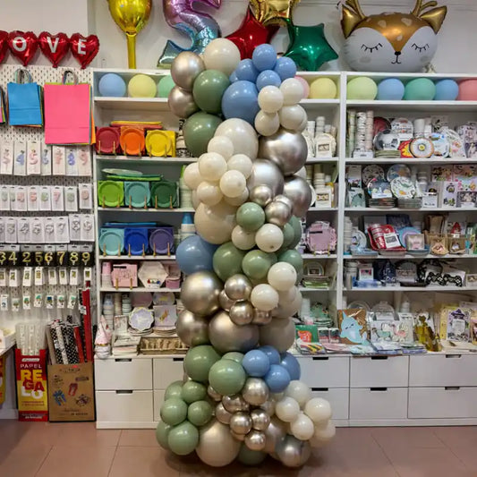 Columna orgánica volumen crome personalizada (190 cm) - Narosa Sweet Party Barcelona