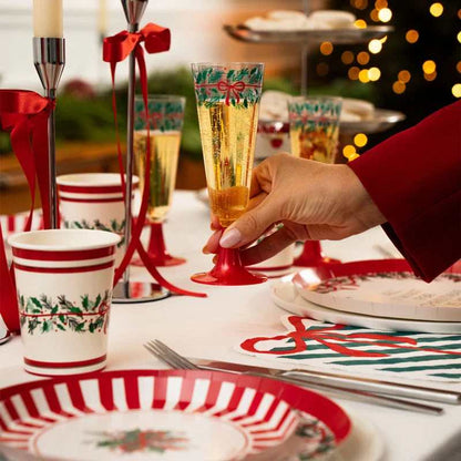 Copa de Cava PS Reutilizable 150 cc All I Want For Christmas Roja (4 uds) - NAROSA SWEET PARTY