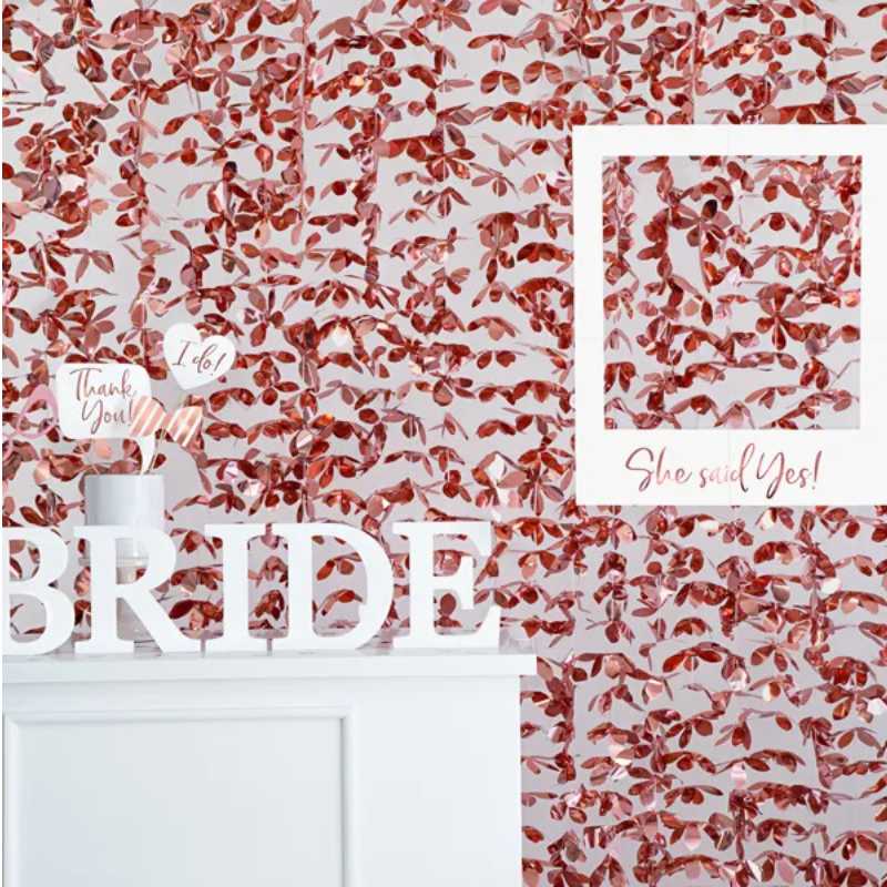 Cortina de Flores Rose Gold 100 x 210 cm - NAROSA SWEET PARTY