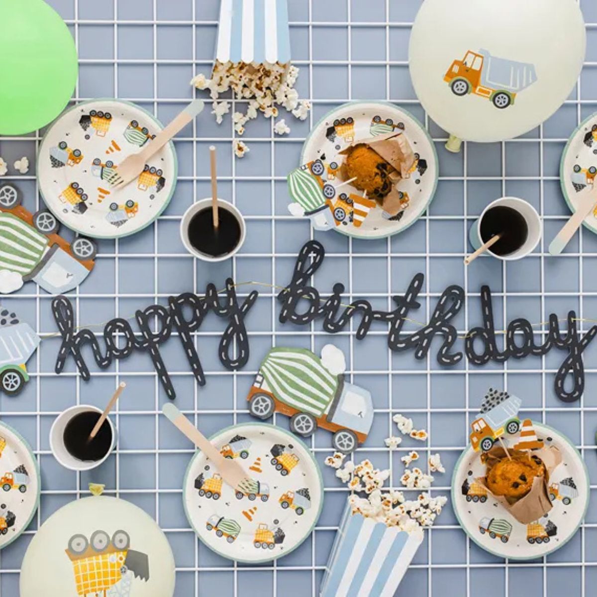 Cupcake Toppers Vehículos de Construcción – Set x6 (4–7 cm) - NAROSA SWEET PARTY