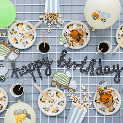 Cupcake Toppers Vehículos de Construcción – Set x6 (4–7 cm) - NAROSA SWEET PARTY