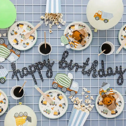 Cupcake Toppers Vehículos de Construcción – Set x6 (4–7 cm) - Narosa Sweet Party Barcelona