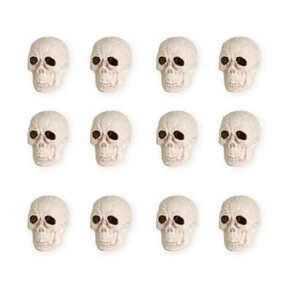 Decoración Halloween calaveras, 5 x 4 cm, 12 uds. - Narosa Sweet Party Barcelona