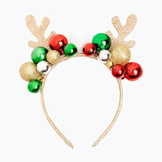 Diadema de Navidad Reno con Bolas – Talla Única (1 ud) - NAROSA SWEET PARTY