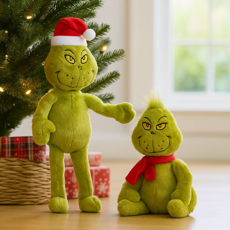 El Grinch 40 cm con Gorro o Bufanda – Muñeco Navideño - NAROSA SWEET PARTY