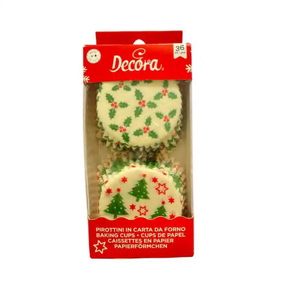 Envoltorios para Hornear Navidad Blancos con Verde (36 uds) - NAROSA SWEET PARTY