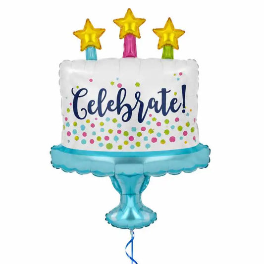 Globo Pastel Azul de Cumpleaños 83 cm | Apto Aire y Helio - Narosa Sweet Party Barcelona