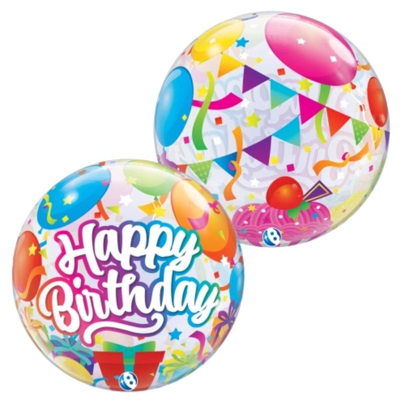 Globo Bubble “Birthday Surprise” 56 cm (22") – Multicolor - NAROSA SWEET PARTY
