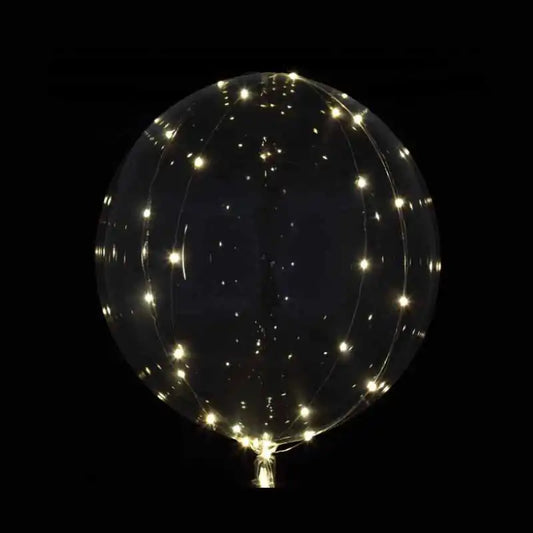 Globo Burbuja Transparente con Luces LED Blancas 45 cm - Narosa Sweet Party Barcelona