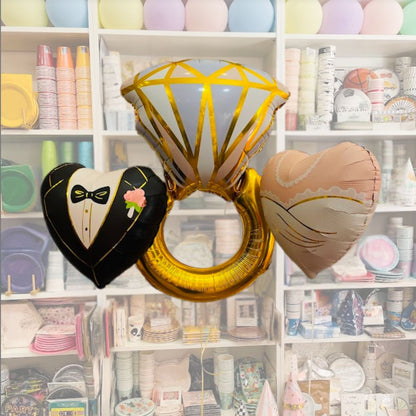 Globo Corazón Novio 45 cm – Apto Aire o Helio – Boda o Despedida - NAROSA SWEET PARTY