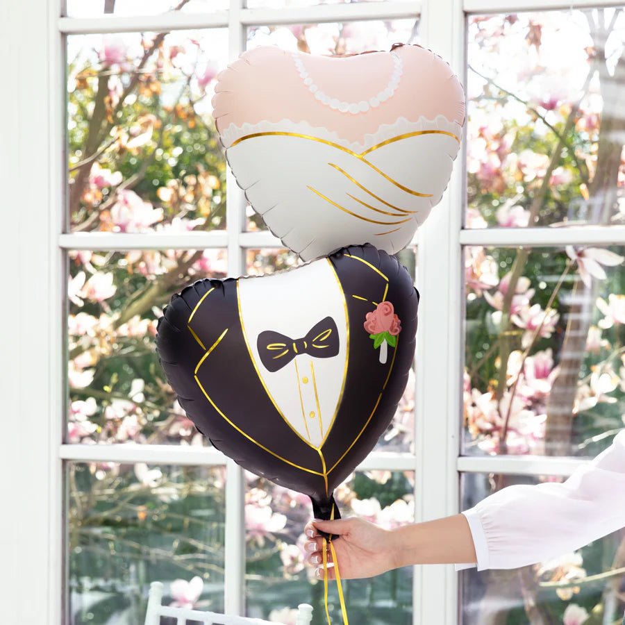 Globo Corazón Novio 45 cm – Apto Aire o Helio – Boda o Despedida - NAROSA SWEET PARTY