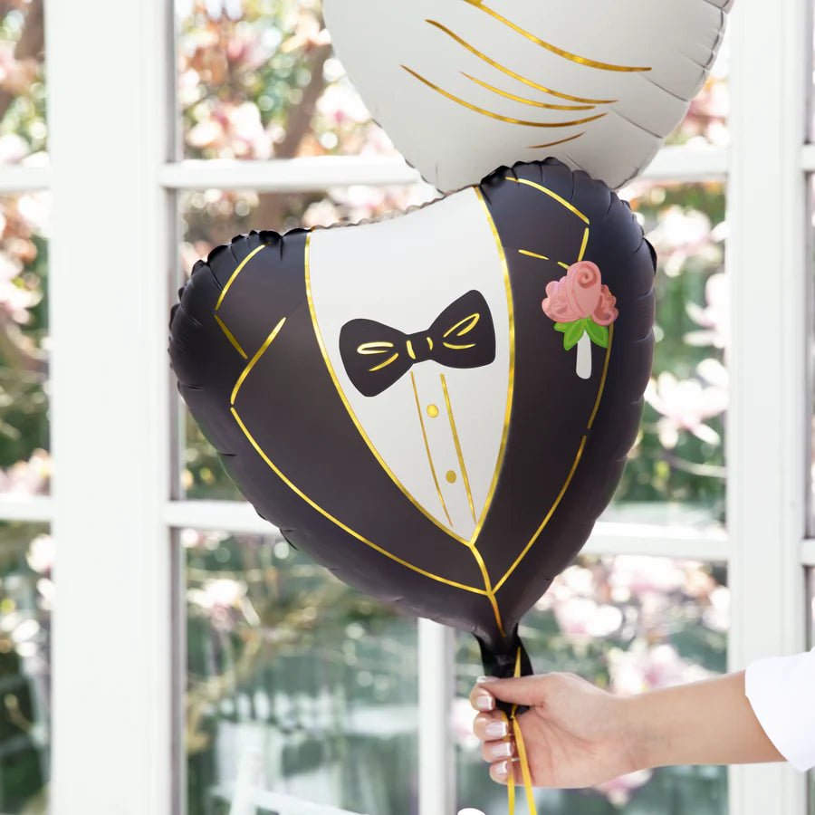 Globo Corazón Novio 45 cm – Apto Aire o Helio – Boda o Despedida - NAROSA SWEET PARTY