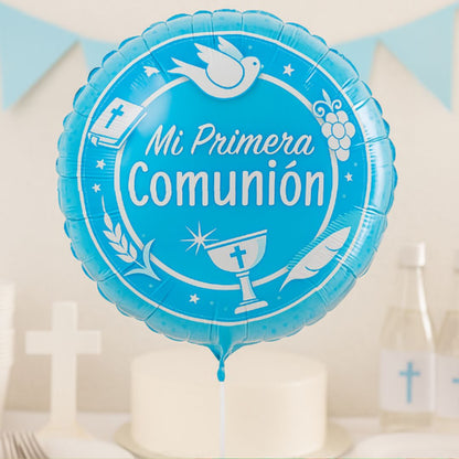 Globo Foil Azul “Primera Comunión” – 45 cm - NAROSA SWEET PARTY