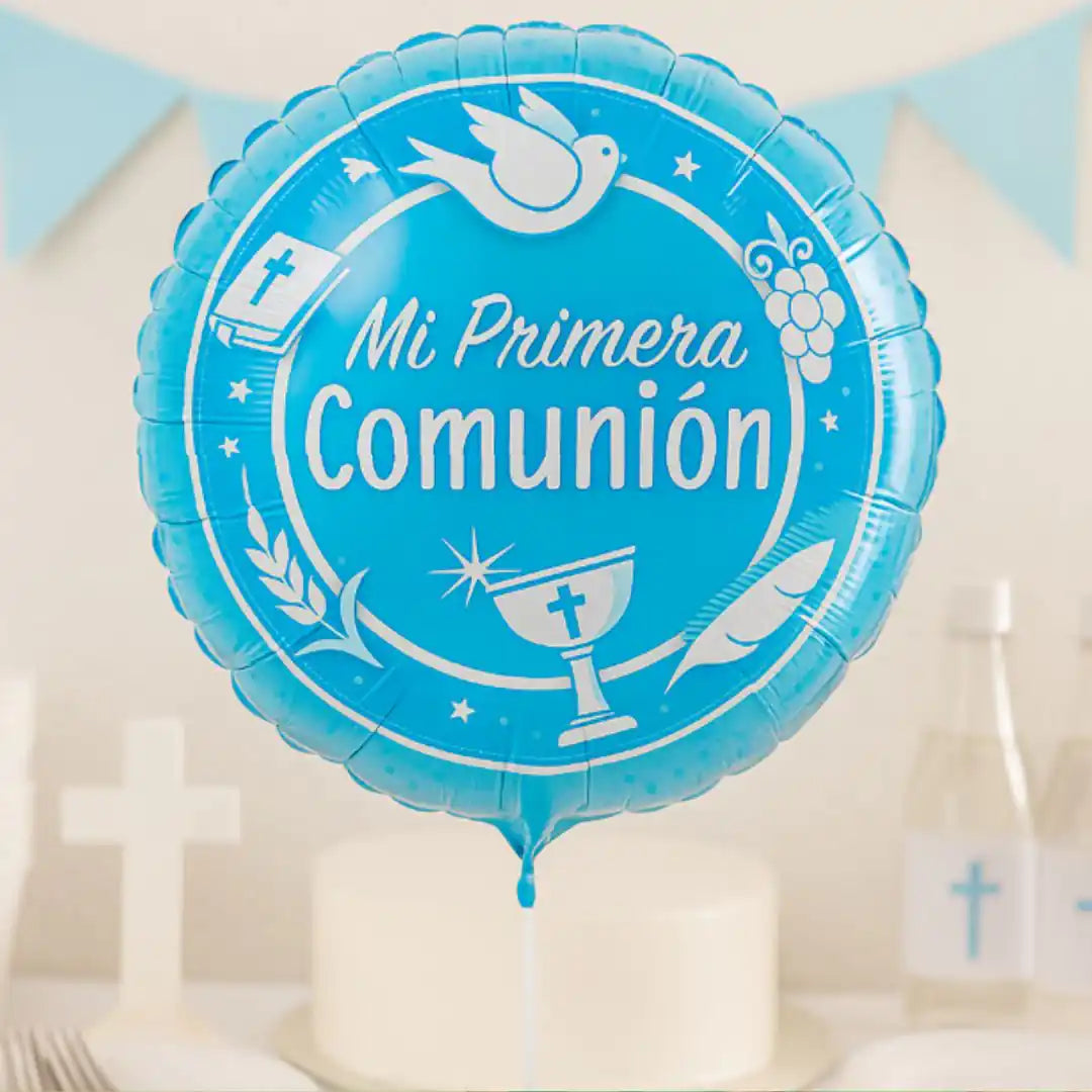 Globo Foil Azul “Primera Comunión” – 45 cm - Narosa Sweet Party Barcelona