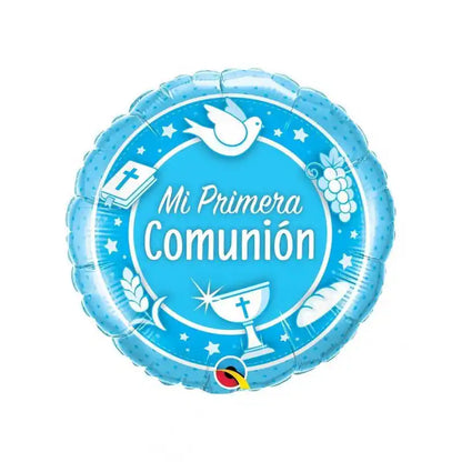 Globo Foil Azul “Primera Comunión” – 45 cm - Narosa Sweet Party Barcelona