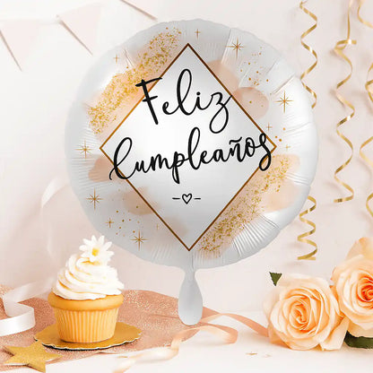 Globo Foil Birthday Smooth – Feliz Cumpleaños 45 cm - Narosa Sweet Party Barcelona