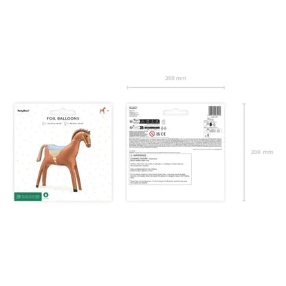 Globo Foil Caballo de Pie 90x90 cm – Reutilizable - Narosa Sweet Party Barcelona