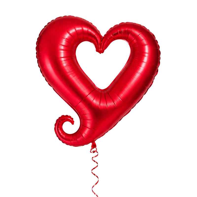 Globo Foil Cadena de Corazones Roja 84 cm – Aire o Helio - NAROSA SWEET PARTY