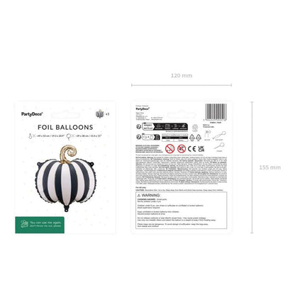 Globo Foil Calabaza a Rayas 39x38 cm – Apto para Aire o Helio - NAROSA SWEET PARTY