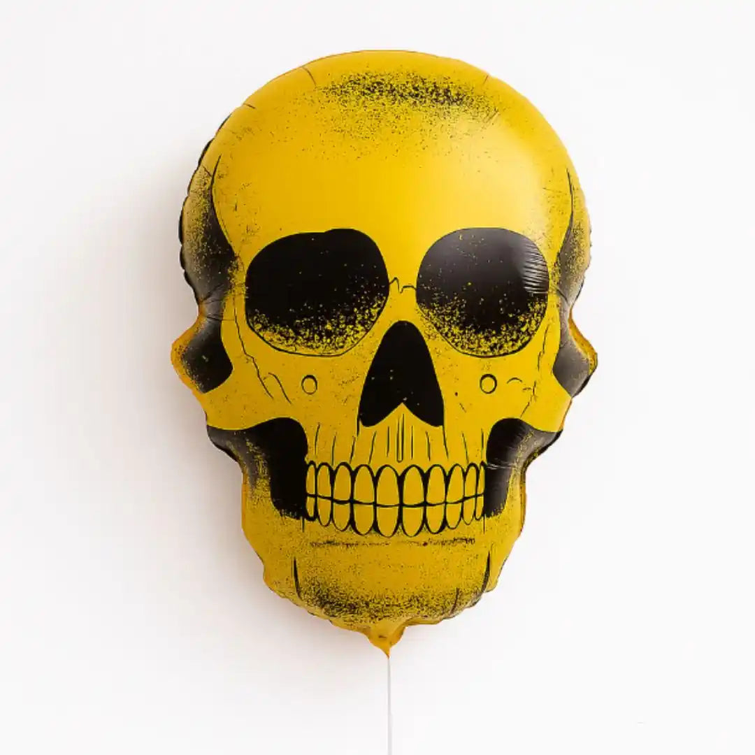 Globo Foil Calavera Dorada – 91 cm para Halloween - NAROSA SWEET PARTY