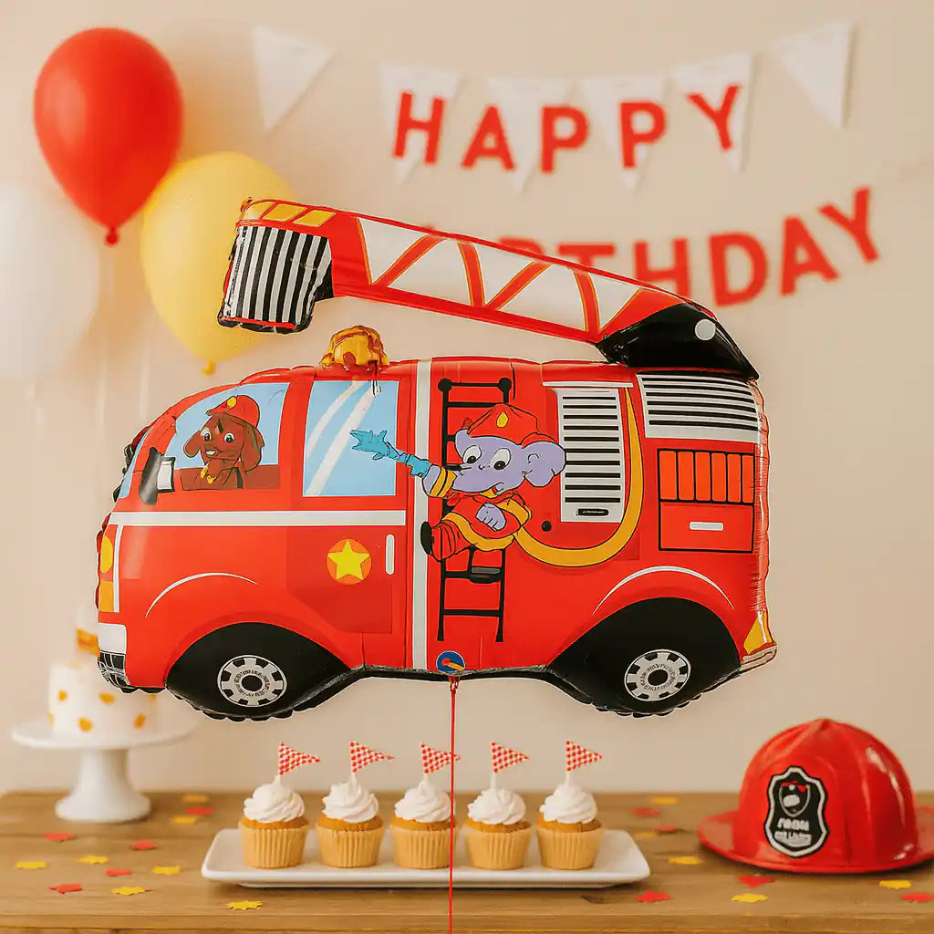 Globo Foil Camión de Bomberos – 76 cm Brillante - Narosa Sweet Party Barcelona