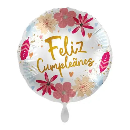 Globo Foil Celebration Flowers – Cumpleaños Bohemio 45 cm - Narosa Sweet Party Barcelona