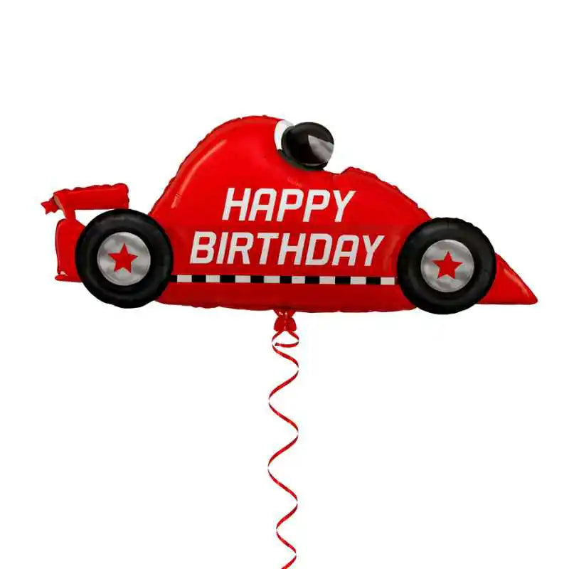 Globo Foil Coche de Carreras Feliz Cumpleaños 142 cm - NAROSA SWEET PARTY