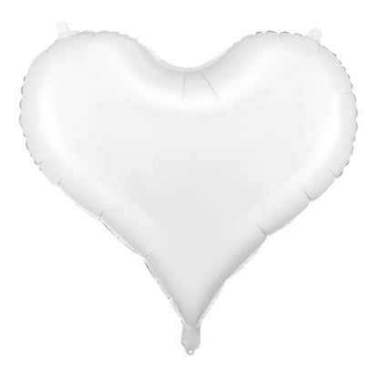 Globo Foil Corazón Blanco Satinado 61x53 cm – Aire o Helio - NAROSA SWEET PARTY