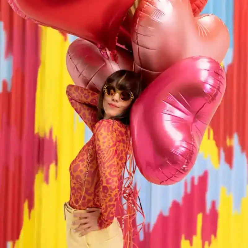 Globo Foil Corazón Rosa Satinado 61x53 cm – Aire o Helio - Narosa Sweet Party Barcelona