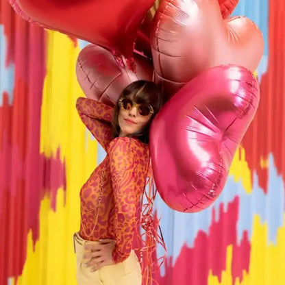 Globo Foil Corazón Rosa Satinado 61x53 cm – Aire o Helio - Narosa Sweet Party Barcelona