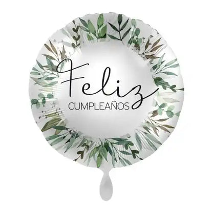 Globo Foil Cumpleaños Natural Greenery – 45 cm Verde - Narosa Sweet Party Barcelona
