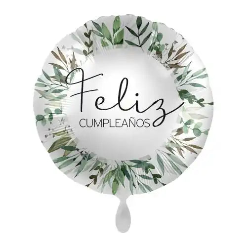 Globo Foil Cumpleaños Natural Greenery – 45 cm Verde - Narosa Sweet Party Barcelona