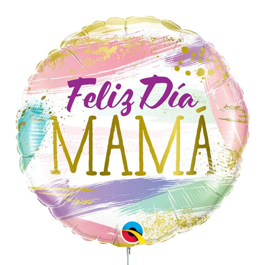 Globo Foil “Feliz Día Mamá” – 45 cm Redondo - NAROSA SWEET PARTY