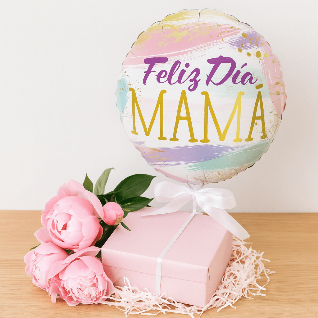 Globo Foil “Feliz Día Mamá” – 45 cm Redondo - NAROSA SWEET PARTY