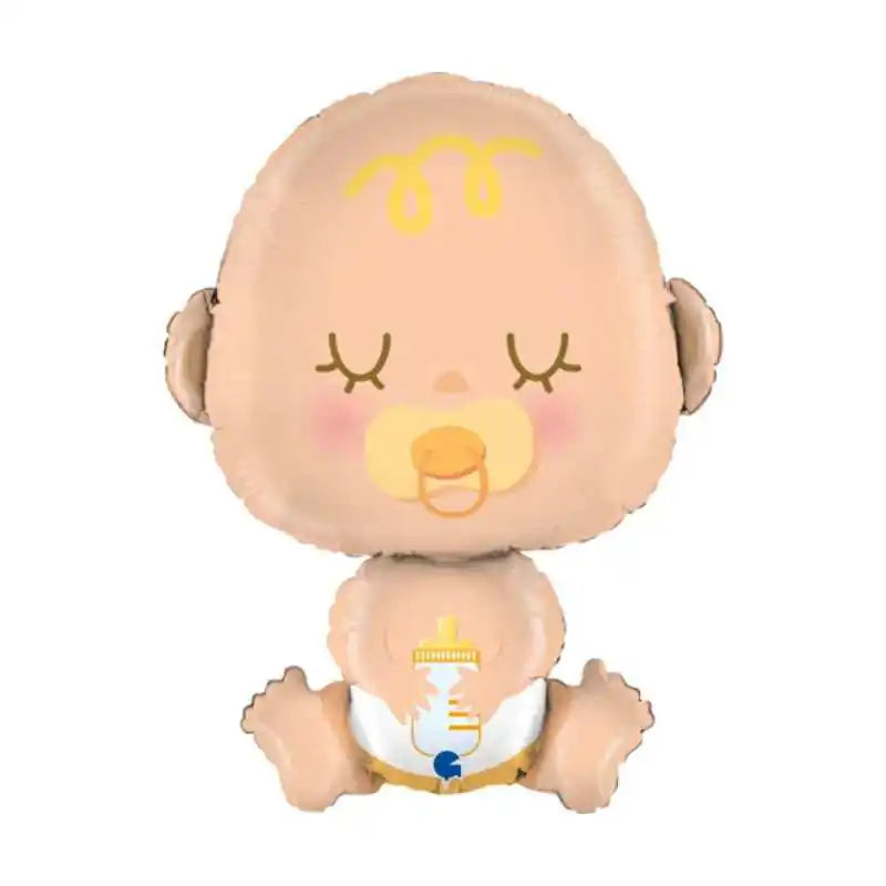 Globo foil gigante con forma de bebé de 79 cm para decoración de baby shower