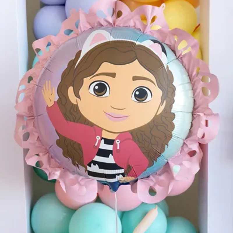 Globo Foil Gabby’s Dollhouse con Volante 52×52 cm - NAROSA SWEET PARTY