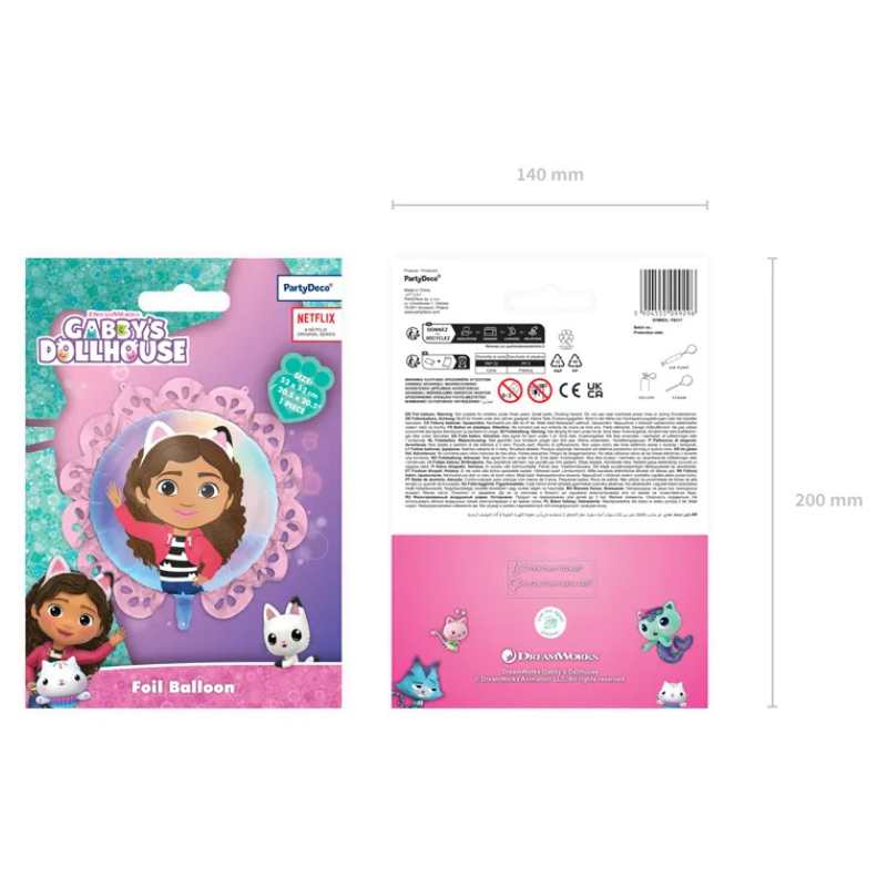 Globo Foil Gabby’s Dollhouse con Volante 52×52 cm - NAROSA SWEET PARTY